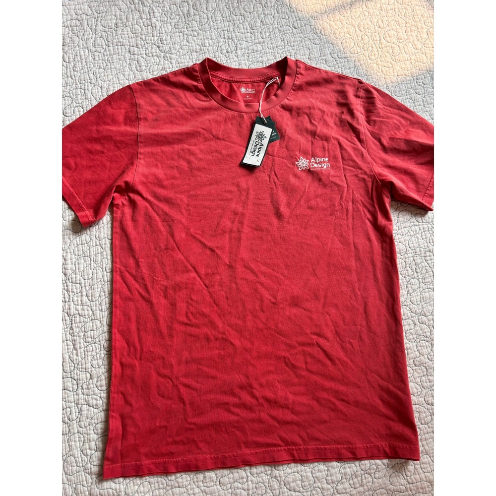 Alpine Design Mens AD Hike Graphic Shirt Amaranth Red Size Medium